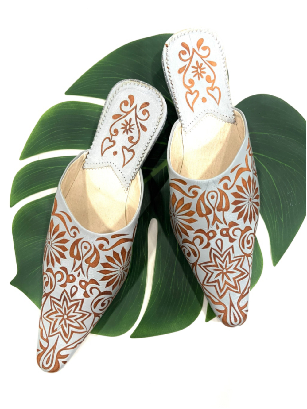 HANDMADE Moroccan Leather Mules (Sz 10)
